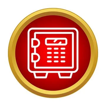 Digital safe box icon for financial security Stock Illustration