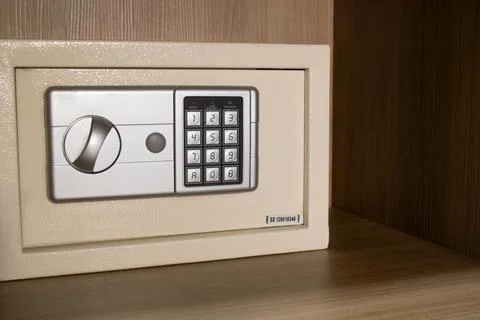 Digital Safe Box inside a Closet. Home safety 写真素材