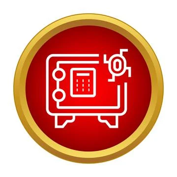 Digital safe breaking icon concept for cyber protection Stock Illustration