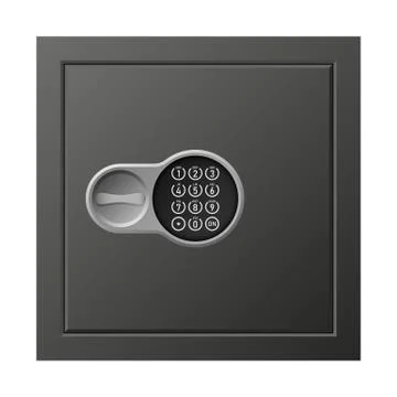 Digital safe icon, realistic style Stock Illustration