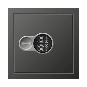 Digital safe icon, realistic style Stock Illustration
