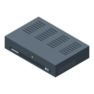 Digital satellite receiver icon, isometric style Stock Illustration