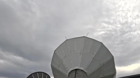 Digital Satellite Timelapse Clouds Sky City Stock Footage 340076197