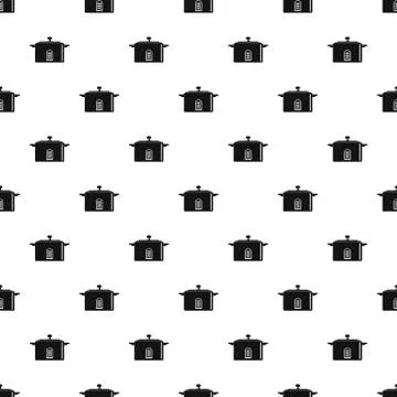 Digital saucepan pattern seamless vector Stock Illustration