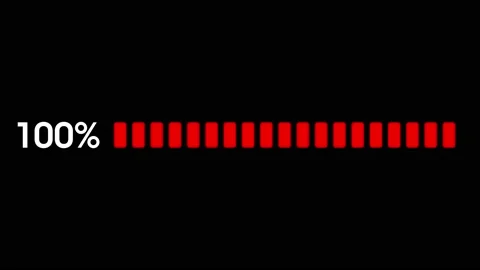 Digital Scale is Filled to 100 Percent. Loading Scale. Percentage Bars Animation Vídeo Stock 180155903
