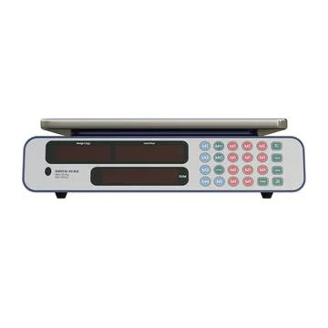Digital Scale Front View 3D Render Illustration Stock Illustration