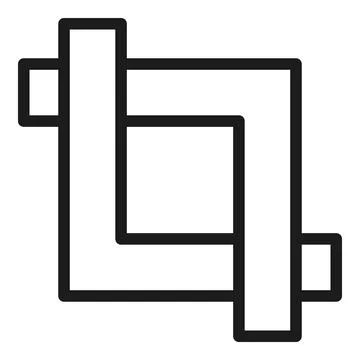 Digital scale icon outline vector. Edit tool Illustrazione stock