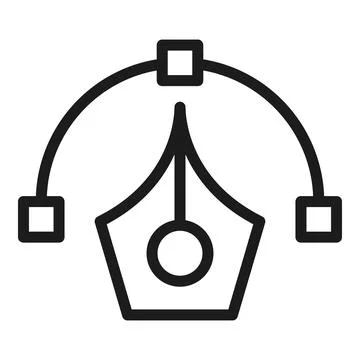 Digital scale icon outline vector. Edit tool Illustrazione stock