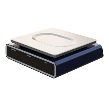 Digital Scale Top Back Side View 3D Render Illustration Stock Illustration