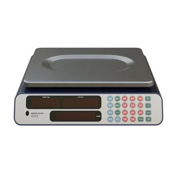 Digital Scale Top Front View 3D Render Illustration Stock Illustration