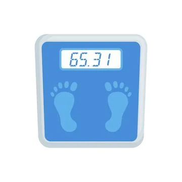 Digital scales vector illustration in flat style design Stock Illustration