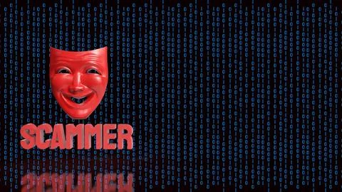 Digital Scammer Mask Hidden Inside Binary Code 3d render. Stock Illustration