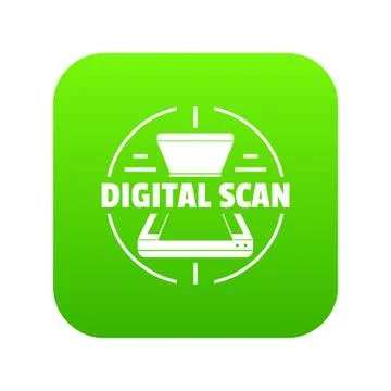 Digital scan icon green イラスト素材