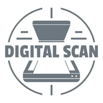 Digital scan logo, simple style 스톡 일러스트