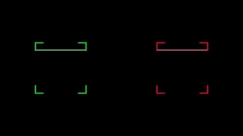 Digital scanner frame animation with green and red UI elements 4K Stock Footage 339029164