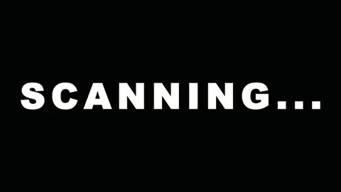 Digital scanning progress bar animation in orange and white on black backgr.. Stock Footage 344295877