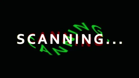 Digital scanning progress circle with glowing text during network loading f.. Stock Footage 344295826