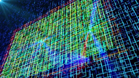 Digital Scheme Background Loop Stock Footage 154248561