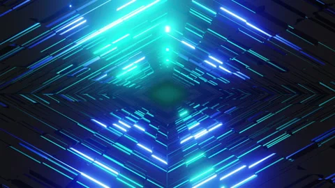 Digital Sci Fi Tech Background Animation. Stock Footage 185398128