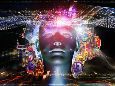 Digital Science Arrangement Stock Illustration