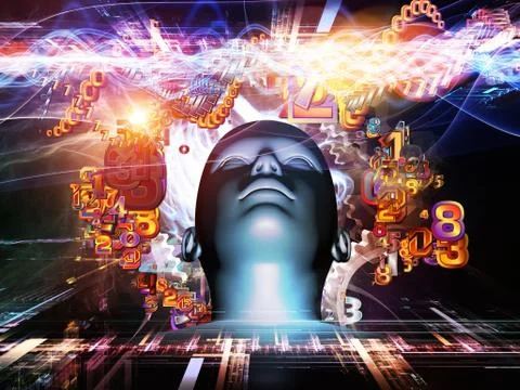 Digital Science Backdrop Stock Illustration