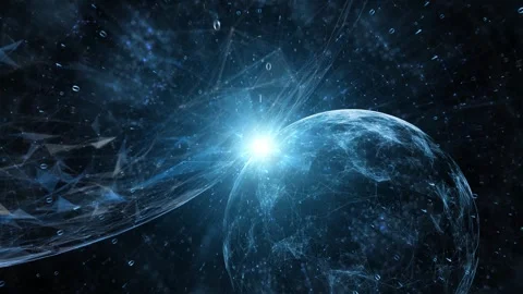 Digital science sphere and binary data network animation Stock Footage 337192969