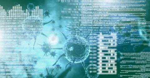 Digital science technology glowing interface 스톡 사진