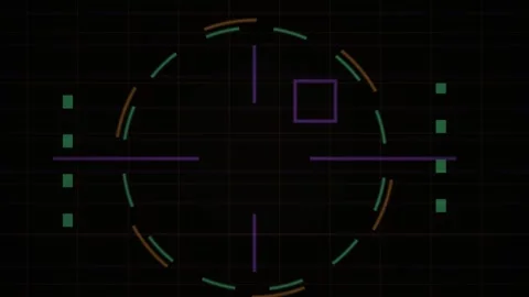 Digital scope viewfinder interface technology. Stock Footage 340015245