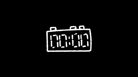 Digital Scoreboard Clock Timer Icon Stock Footage 347804474