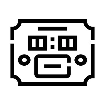 Digital scoreboard displaying game time and player points Stock Illustration