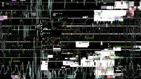 Digital Scratch Noise Defects And Artifacts Glitches Screen Flickering Stock Footage 125632063