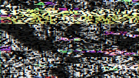 Digital Scratch Noise Defects And Artifacts Glitches Screen Flickering Stock Footage 127598738