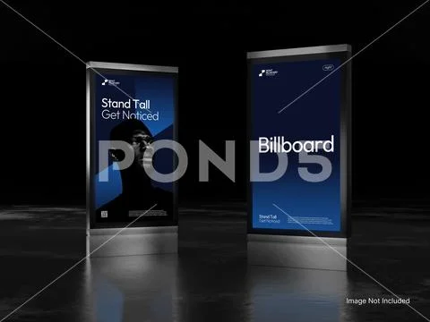 Digital Screen Billboard Mockup PSD Template