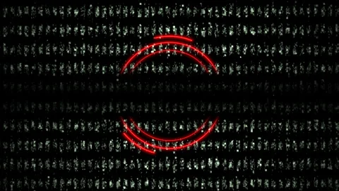 Digital screen with circles HUD elements Stock Footage 253878360