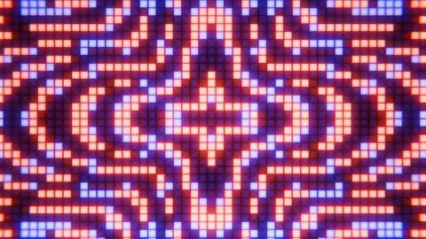 Digital screen creating abstract light patterns for a modern futuristic Stock Illustration