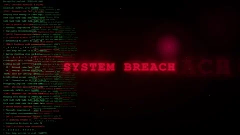 Digital screen displaying scrolling computer code with fatal error and kernel Stock Footage 336778134