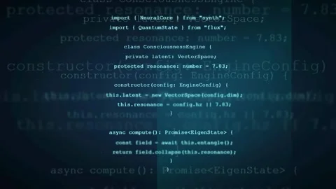 Digital screen displaying scrolling computer code with glitch effects and blue Stock Footage 336778507