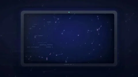 Digital screen displaying scrolling computer code transitioning into a glowing Stock Footage 341829959