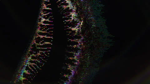 Digital screen glitch art film wave lines pattern Stock Footage 324952853