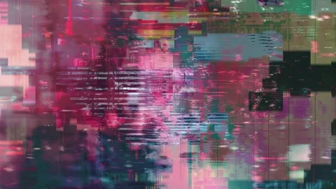 Digital screen with glitch display effect Stock Footage 267669101