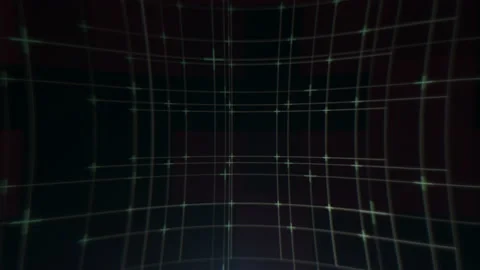 Digital screen with grid pattern and glitch effect Stock Footage 240092738