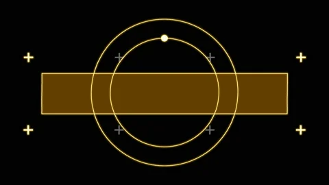 Digital screen with HUD circles and elements Stock Footage 233399780