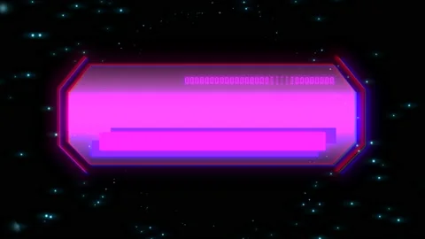 Digital screen with HUD elements and stars in galaxy Stock Footage 217412429