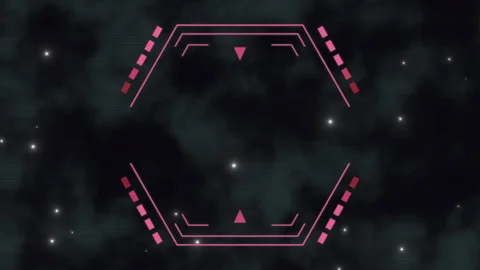 Digital screen with HUD elements Stock Footage 240092729