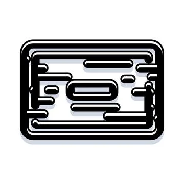 Digital screen interface with abstract data flowing Stock Illustration