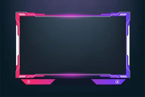 Digital screen interface and border design for online gamers. Abstract gami.. Stock Illustration