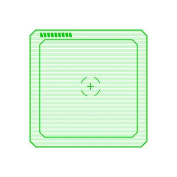 Digital screen interface with scanline overlay and target focus Stock Illustration