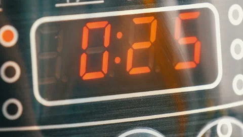 Digital screen of the multicooker with choice of various programs close up view Stock-Footage 105670393