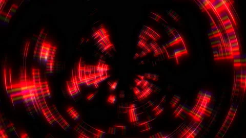 Digital screen with neon led lines and space HUD elements Stock Footage 237583371