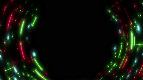 Digital screen with neon led lines and space HUD elements Stock Footage 237583475